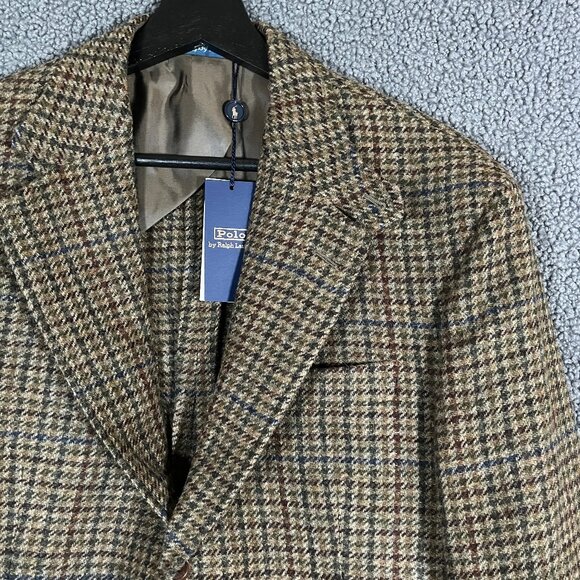 Polo Ralph Lauren Polo Tweed 100% Wool Blazer Sport Coat - Men's Size 42R -Brown - Picture 2 of 15